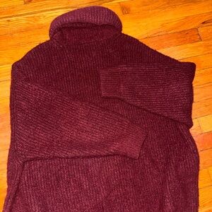 Zara Burgundy Turtleneck Sweater